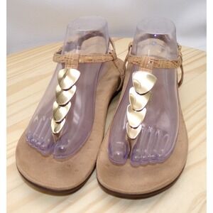 Vionic Women's Tan Sandal with Gold Accents